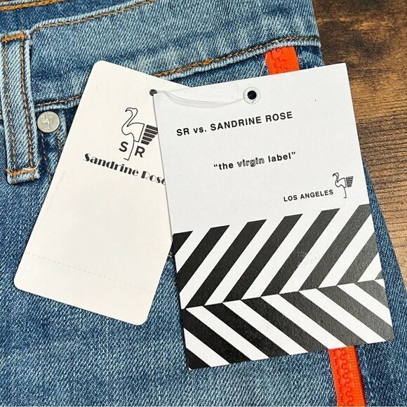 SANDRINE ROSE by FP Cut Off Side Zipper Distressed Denim Shorts. Size 24. NWT! - Picture 13 of 16